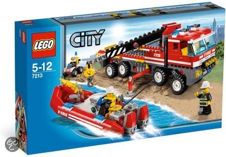 LEGO City Off-road brandweerwagen en brandweerboot - 7213