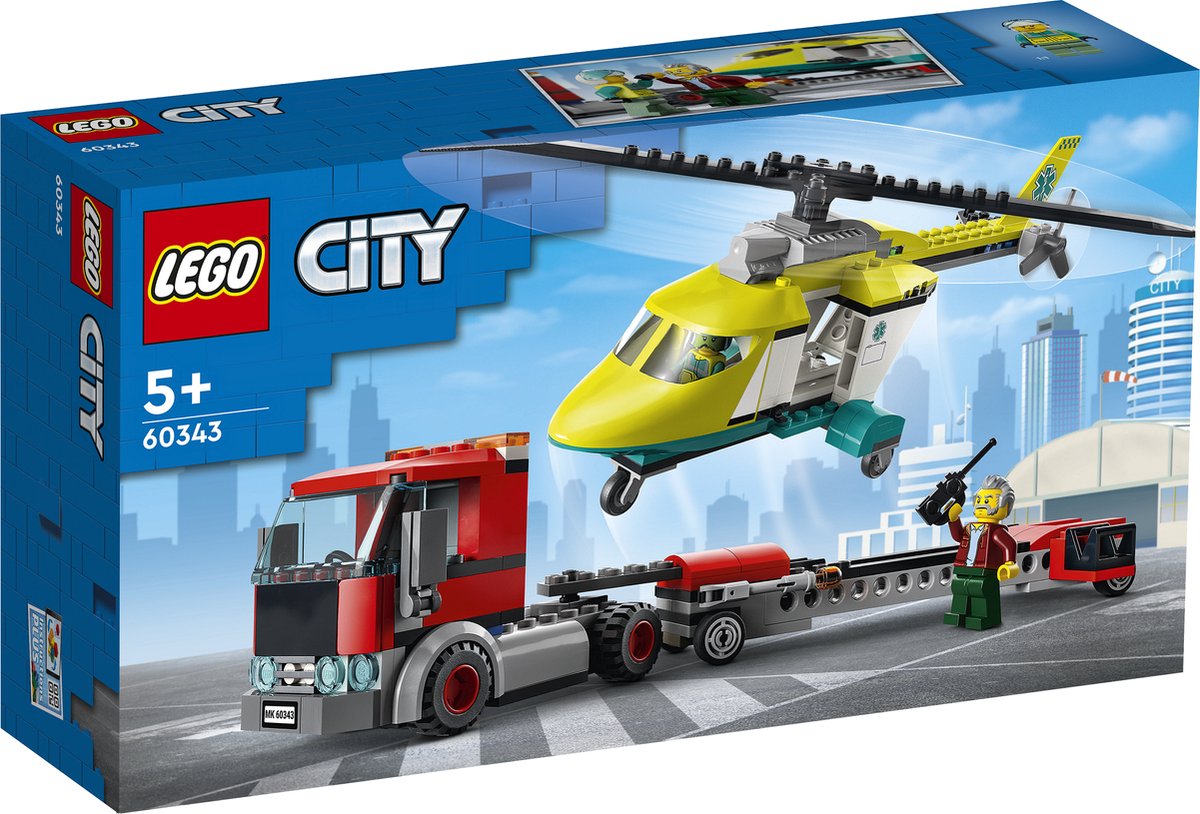 LEGO City Reddingshelikopter Transport - 60343