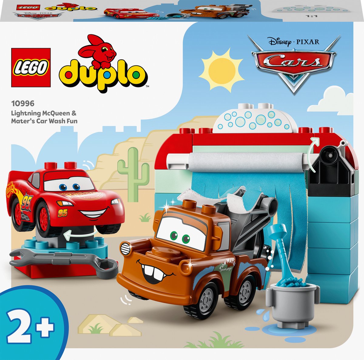 LEGO DUPLO Disney en Pixars Cars Bliksem McQueen & Takel wasstraatpret - 10996