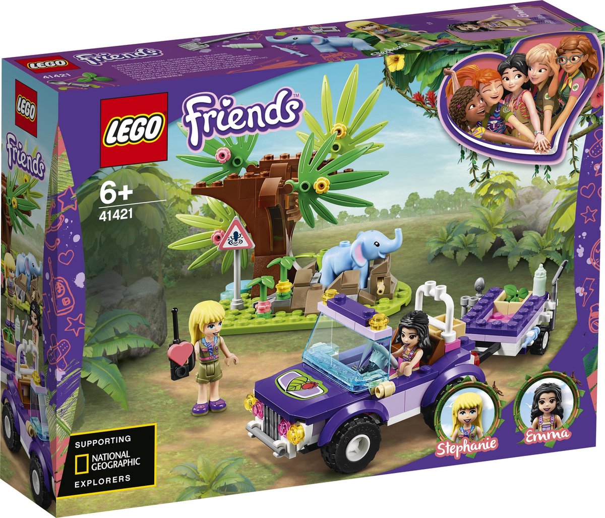 LEGO Friends Reddingsbasis Babyolifant in Jungle - 41421