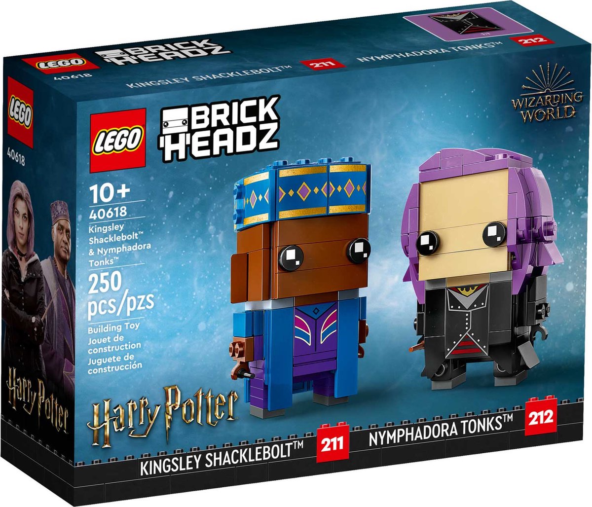 LEGO Harry Potter Brickheadz 40618 - Romeo Wolkenveldt™ en Nymphadora Tops™