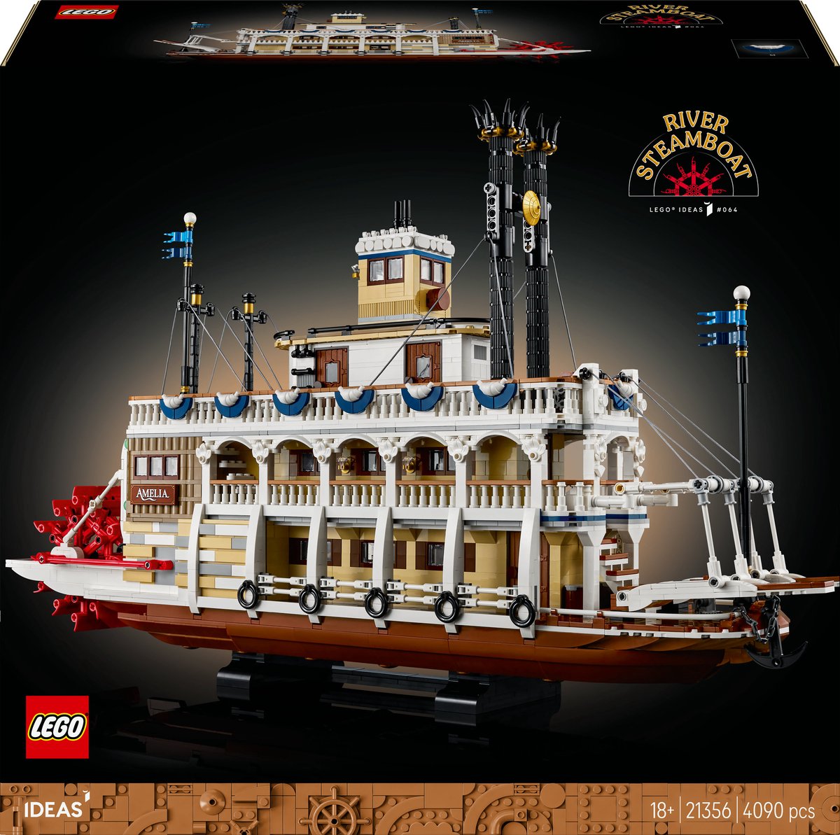 LEGO Ideas Stoomboot Bouwpakket voor Volwassenen - 21356