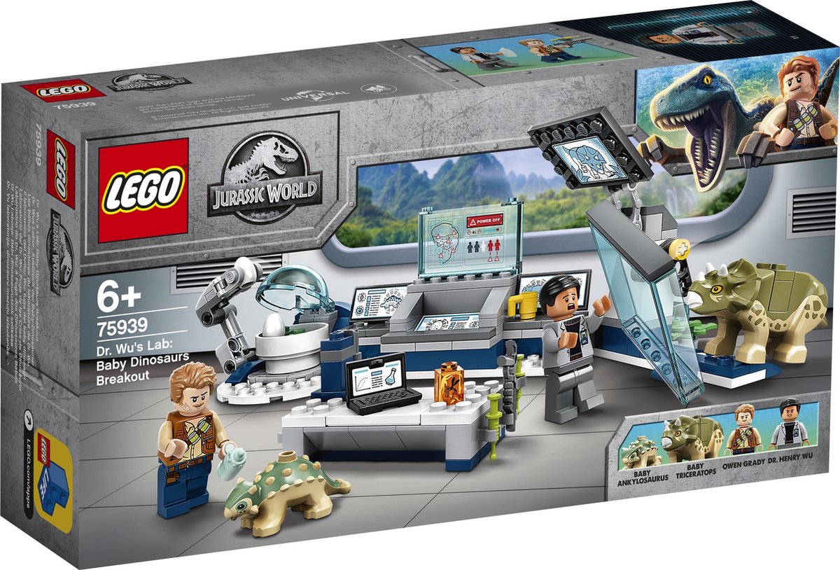 LEGO Jurassic World Dr Wus Laboratorium: Ontsnapping van de Babydinosaurussen​ - 75939