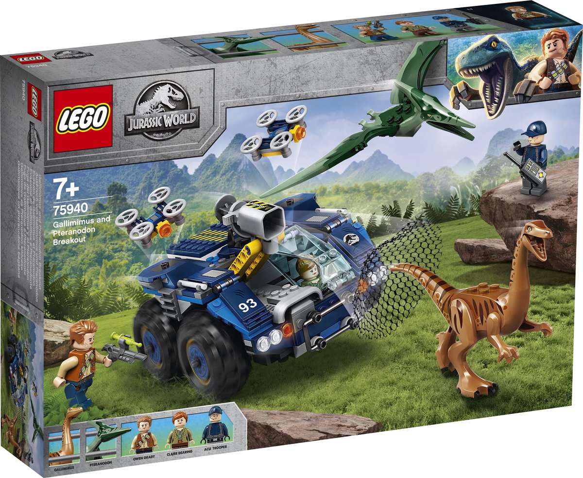 LEGO Jurassic World Ontsnapping van Gallimimus en Pteranodon - 75940