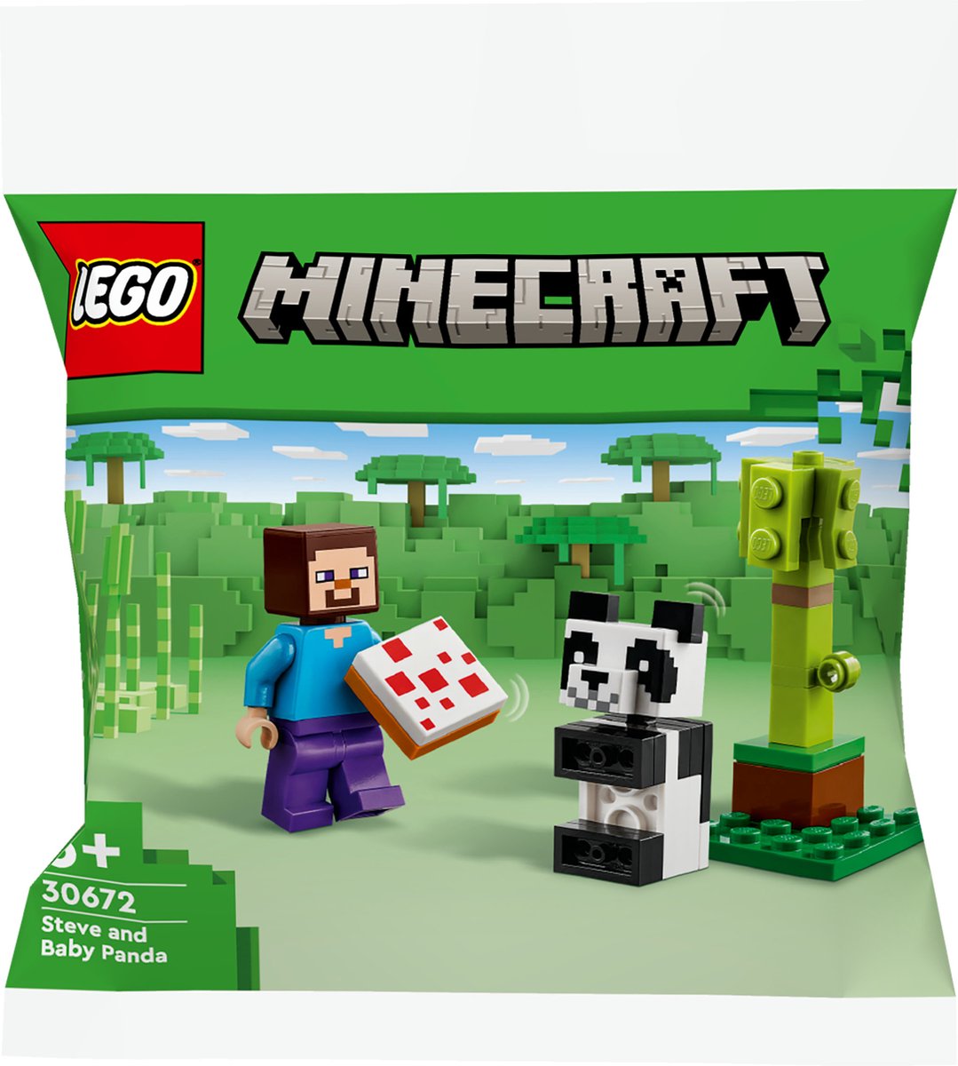   Minecraft 30672 - Steve en Babypanda (polybag)