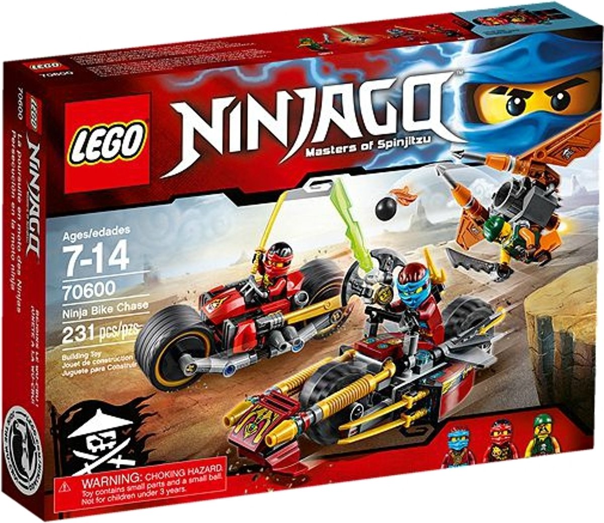 LEGO NINJAGO Ninja Motorachtervolging - 70600