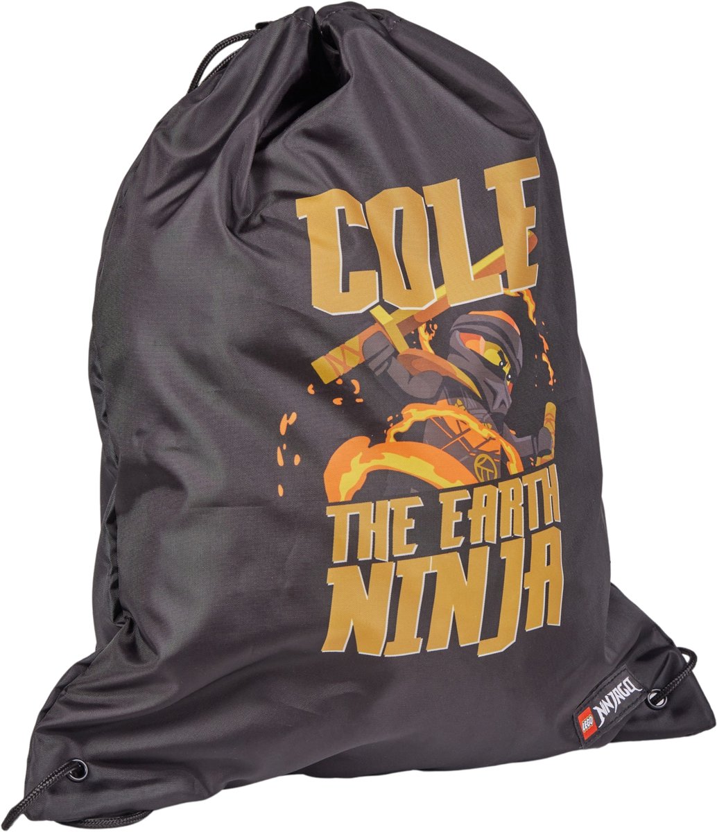 LEGO Ninjago Drawstring Bag, voor een jongen, Zwart, Tassen, maat: One size