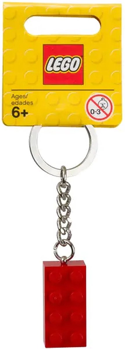 LEGO Sleutelhanger - Rood Steentje - LEGO Blokje