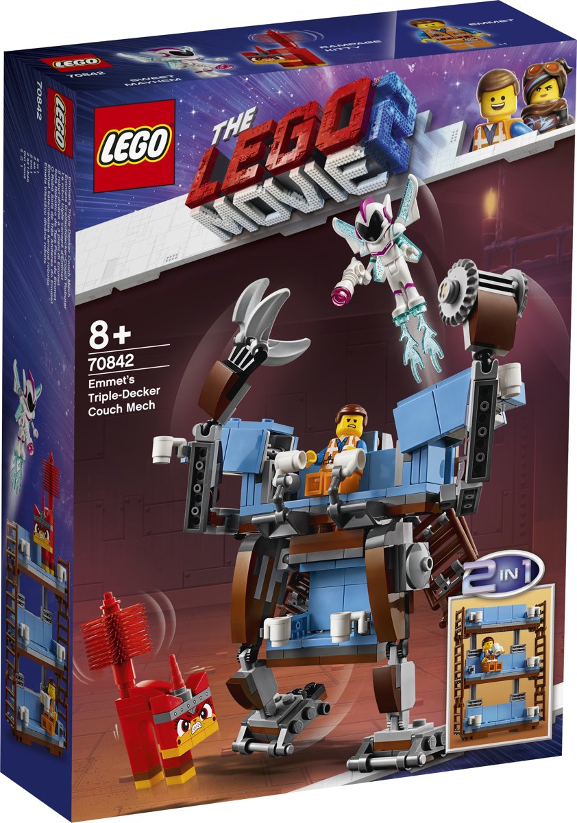 LEGO The Movie 2 Emmets Mecha met een Zitbank met Drie Verdiepingen - 70842