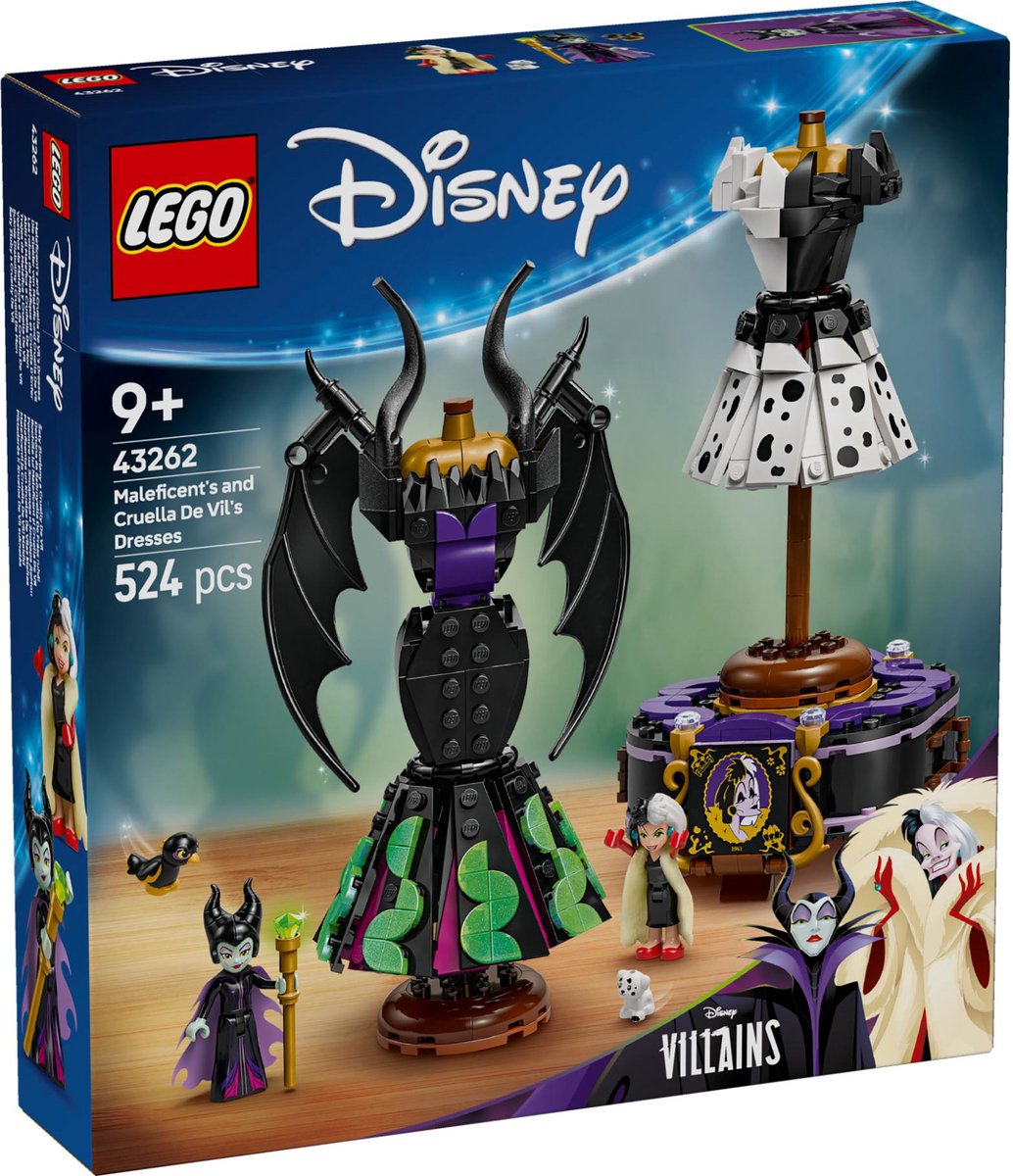 LEGO® Disney Villains - De jurken van Maleficent en Cruella De Vil - 43262