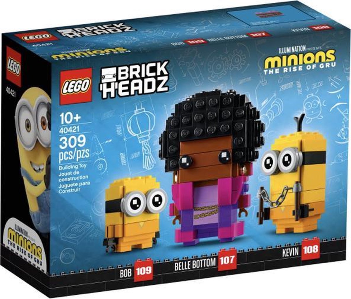   40421 Brickheadz Minions Belle Bottom, Kevin en Bob