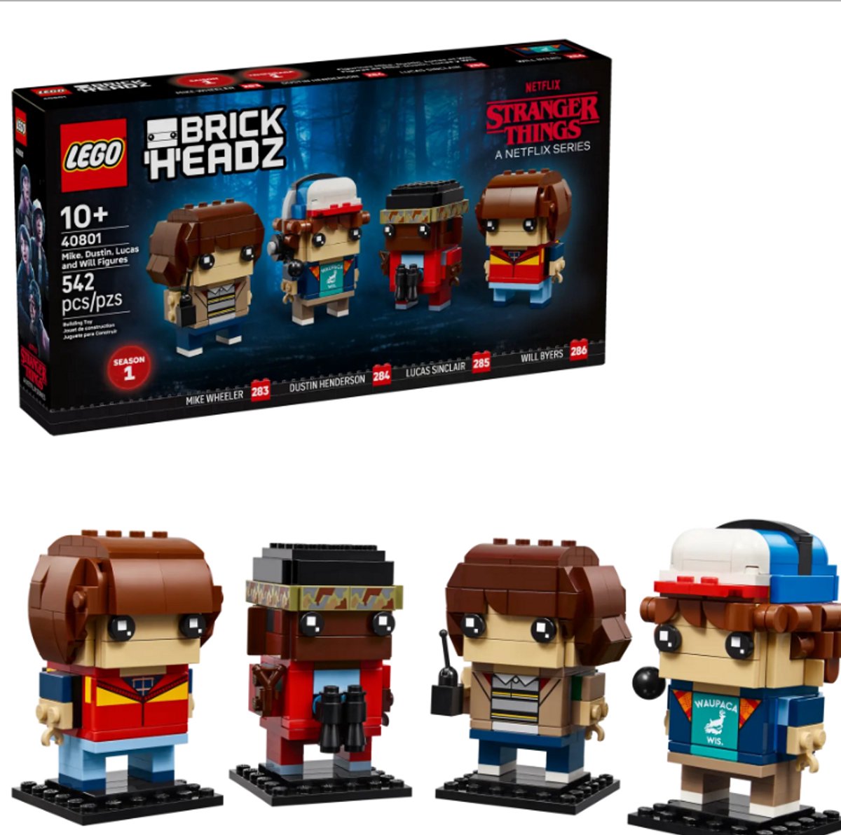   BrickHeadz 40801 Mike, Dustin, Lucas en Will figuren (40801)