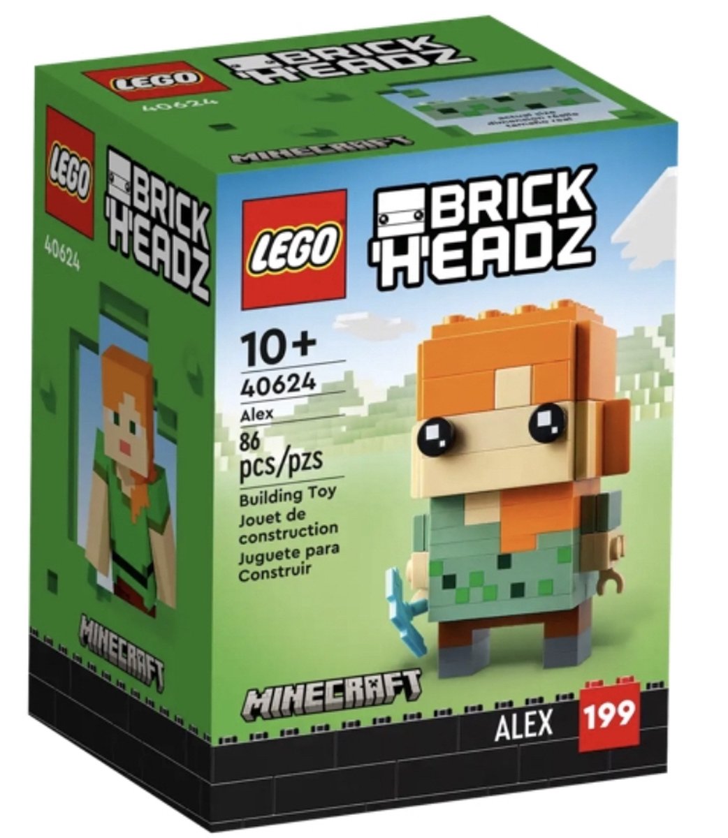   brickheadz 40624 minecraft alex