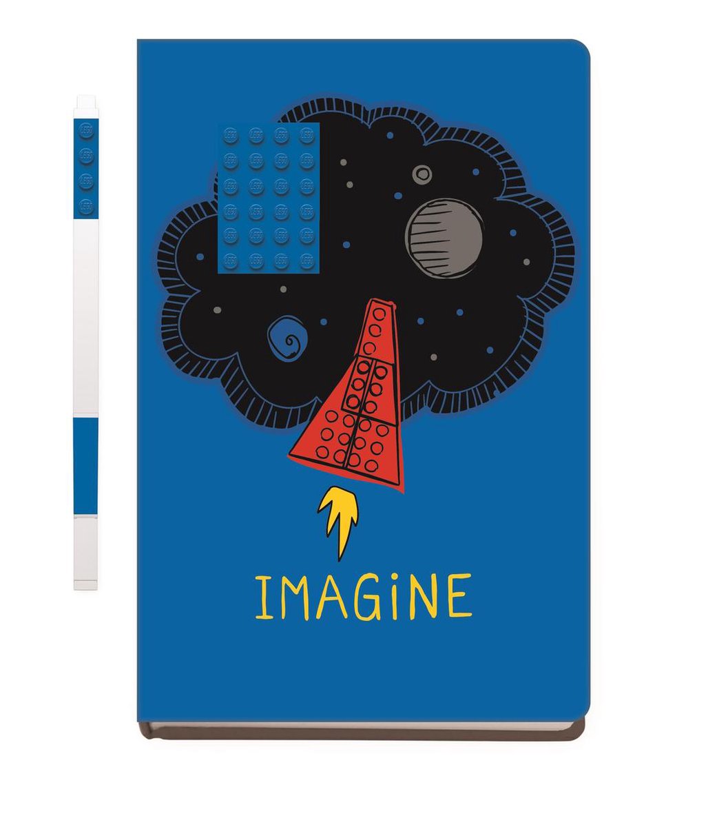 Notitieboek - Lego - Imagine - Met blauwe gelpen