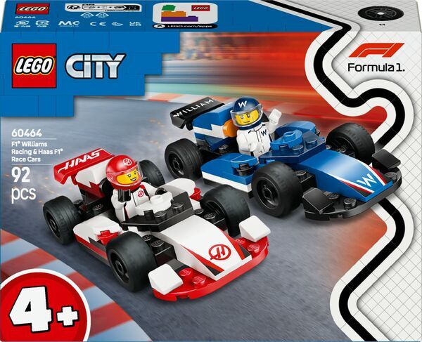   City 60464 F1® Williams Racing en Haas F1® racewagens
