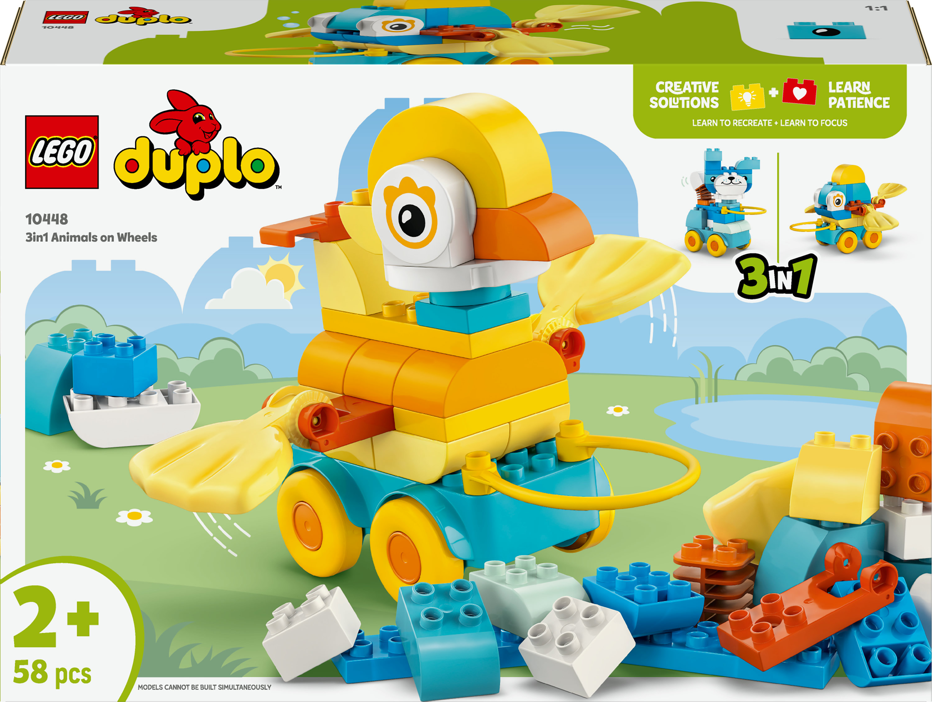   DUPLO 10448 3-in-1 dieren op wielen
