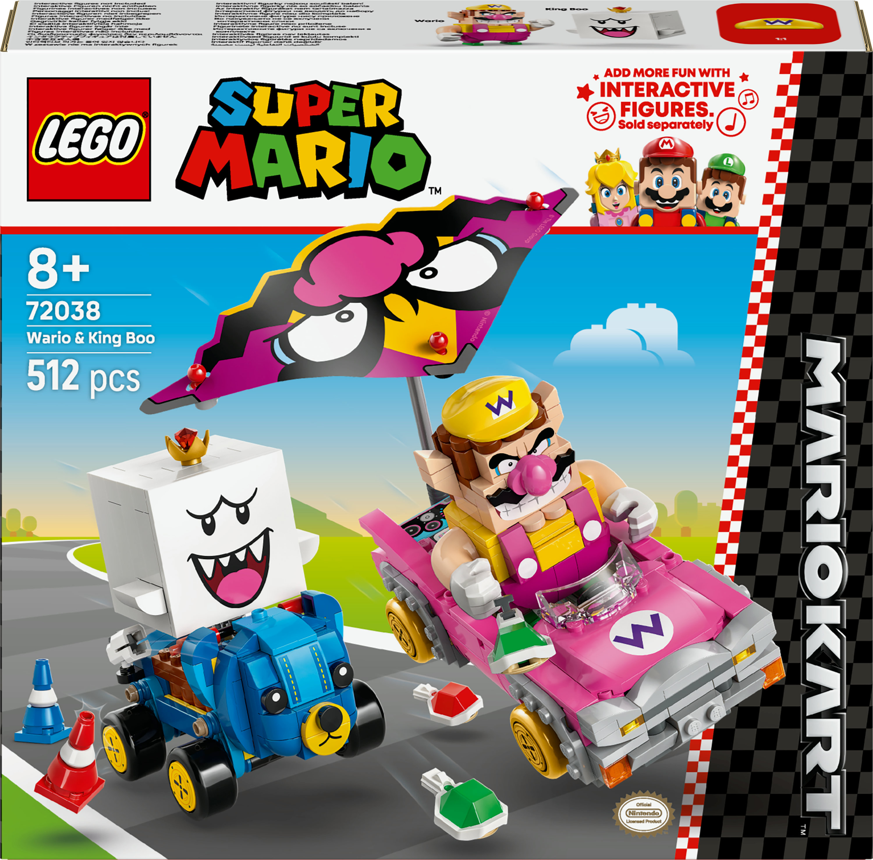   Super Mario kart 72038 Wario & King boo