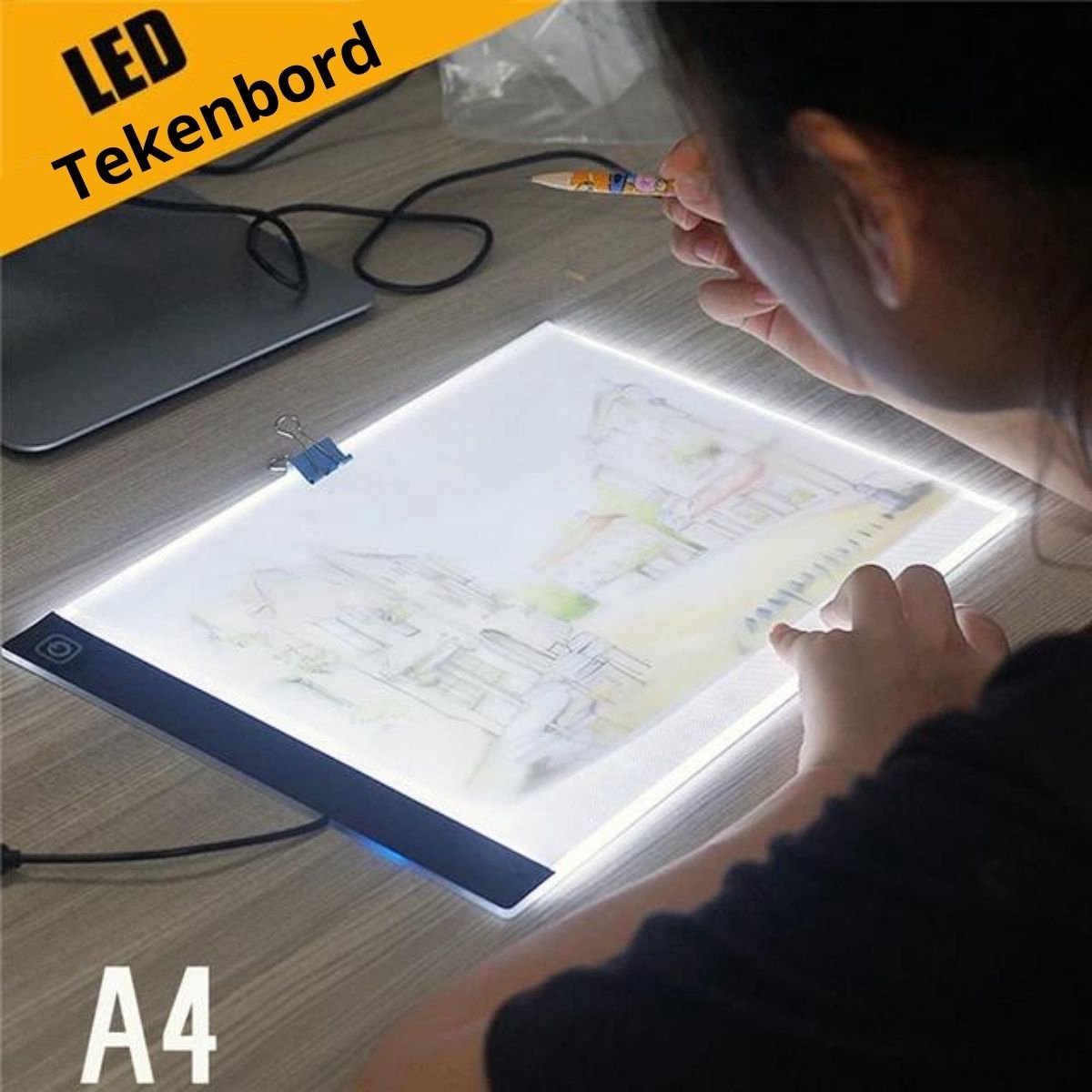 Frezy LED licht tekenbord - Diamond painting - Lightpad - Led bord - Kinderen en volwassenen - Tattoo