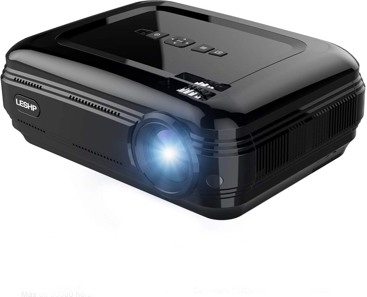 LESHP Full HD LED-projectoren 3200 Lumen 1080P, Draagbare video-projector Ondersteuning Draagbaar / USB / VGA / HDMI / AV