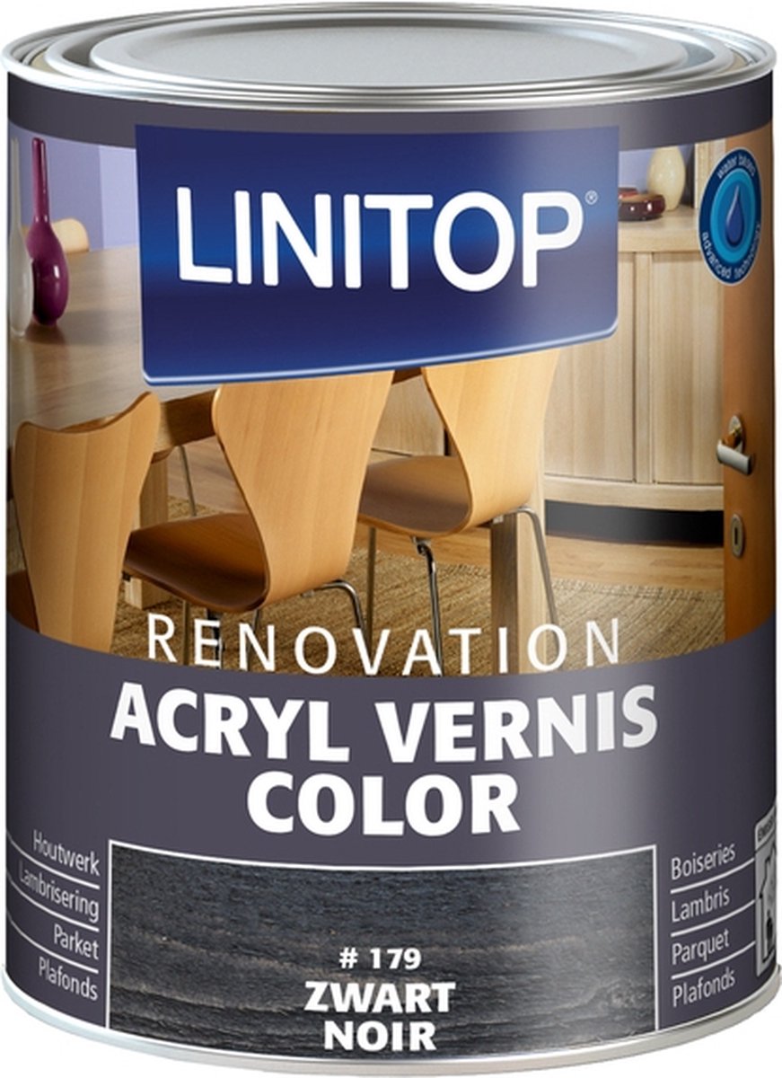 LINITOP Acryl Vernis Color 750Ml kleur 179 Zwart