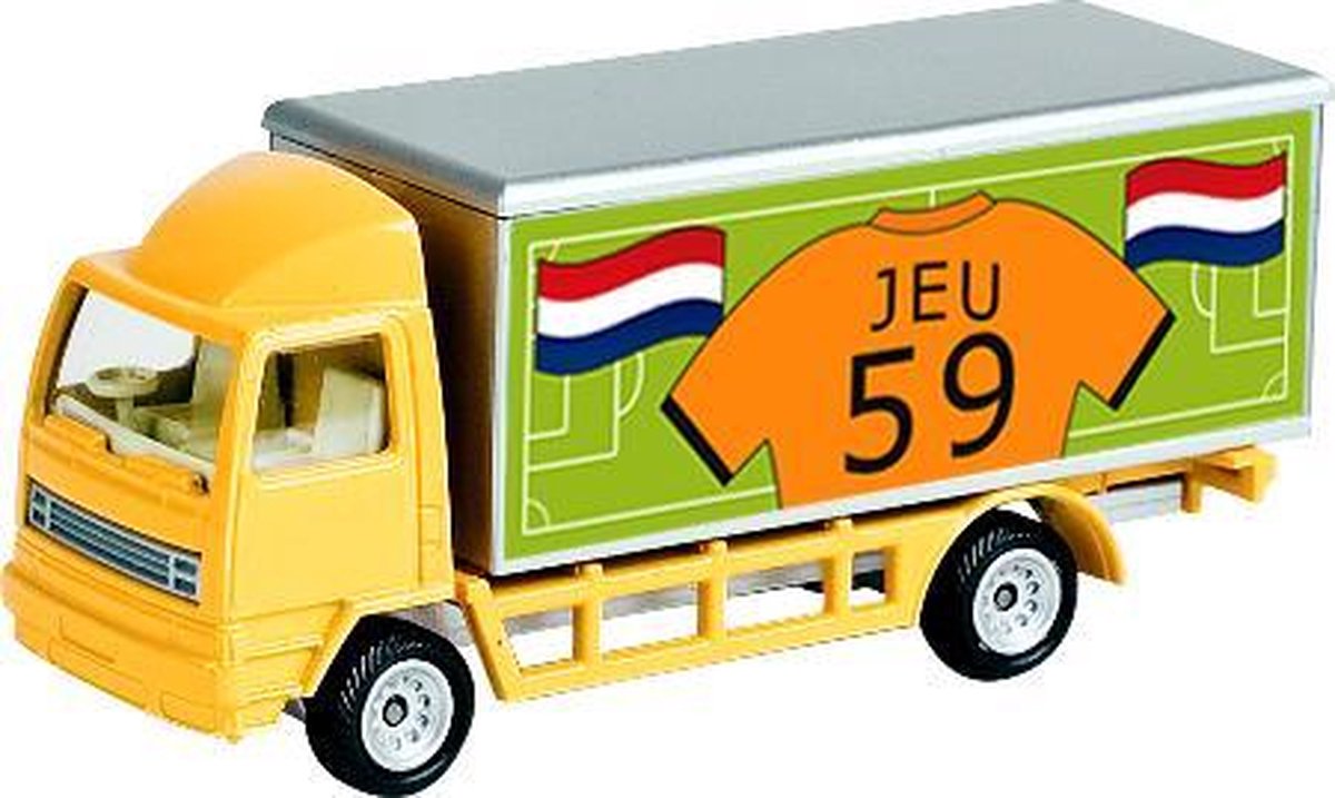 lkmn – model vrachtwagen met naam – type EK – kunststof - geel