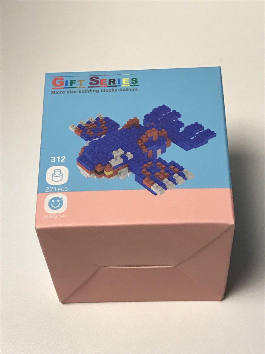 Nanoblock, Brickkies®, Kyogre, 221 Bouwblokjes, Nr 312