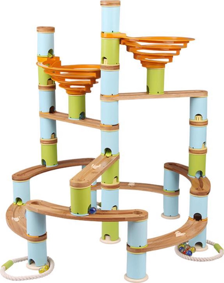 LOEF - educatieve knikkerbaan - duurzaam speelgoed - bamboe - Jumbo kit - marble mania