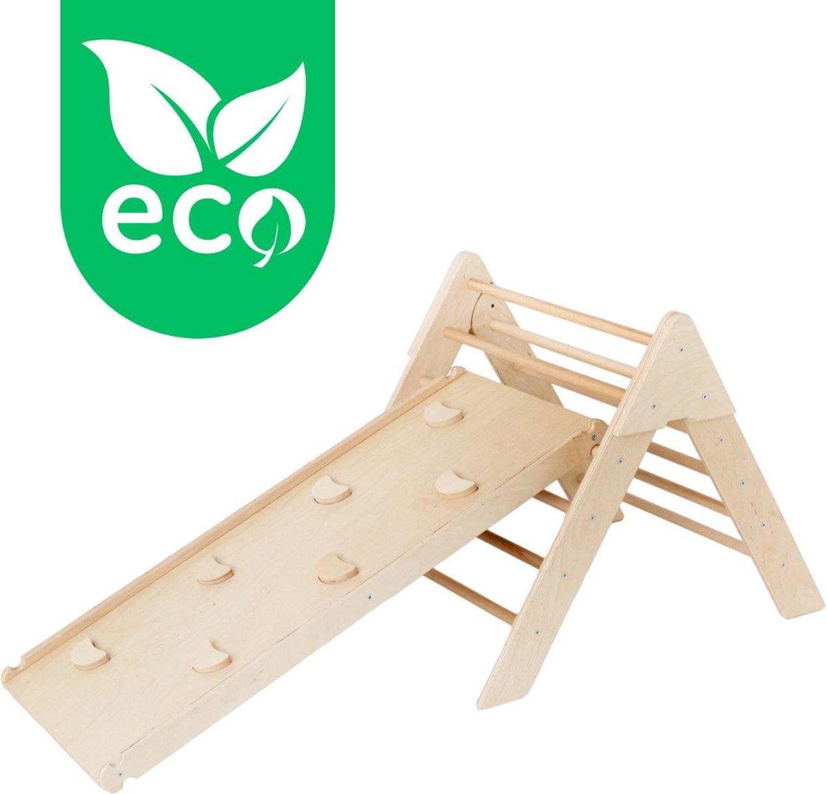 Luna Toys Naturel ECO Houten   met Glijbaan