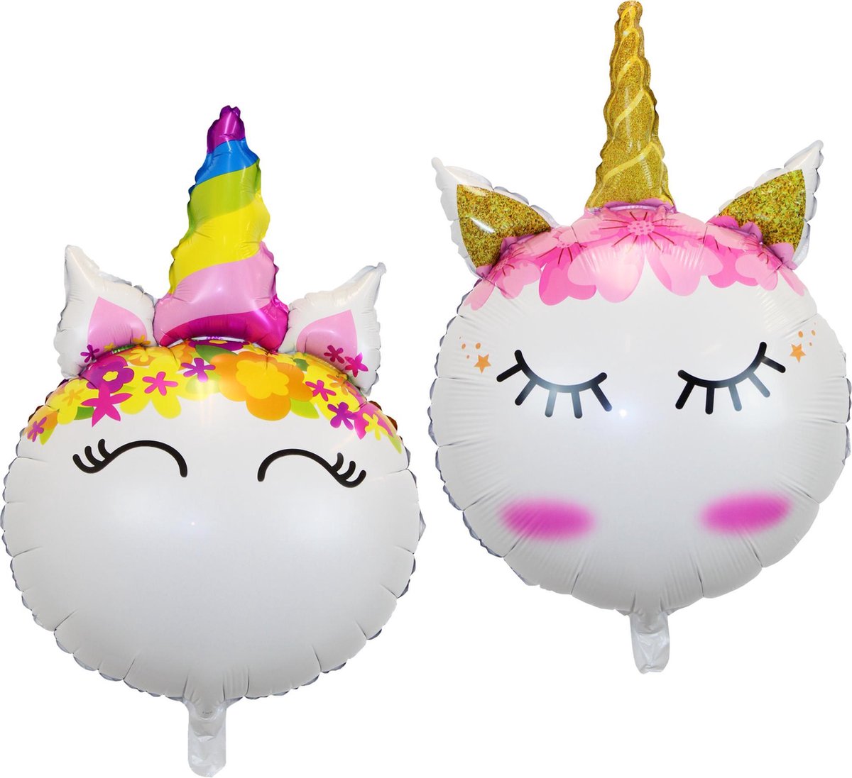 Eenhoorn Versiering Helium Ballonnen Unicorn Decoratie Feest Ballon Verjaardag Versiering 70 Cm Met Rietje – 2 Stuks