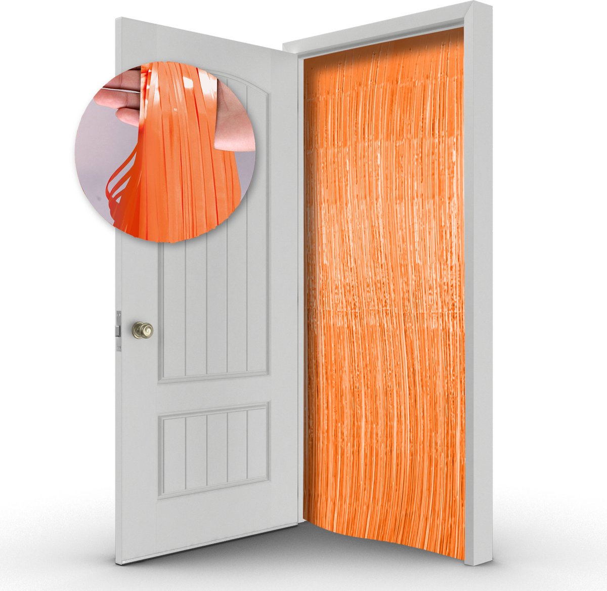   - Oranje Deurgordijn Versiering EK WK Koningsdag Feest Versiering Voetbal Deur Folie Gordijn 100*200 Cm