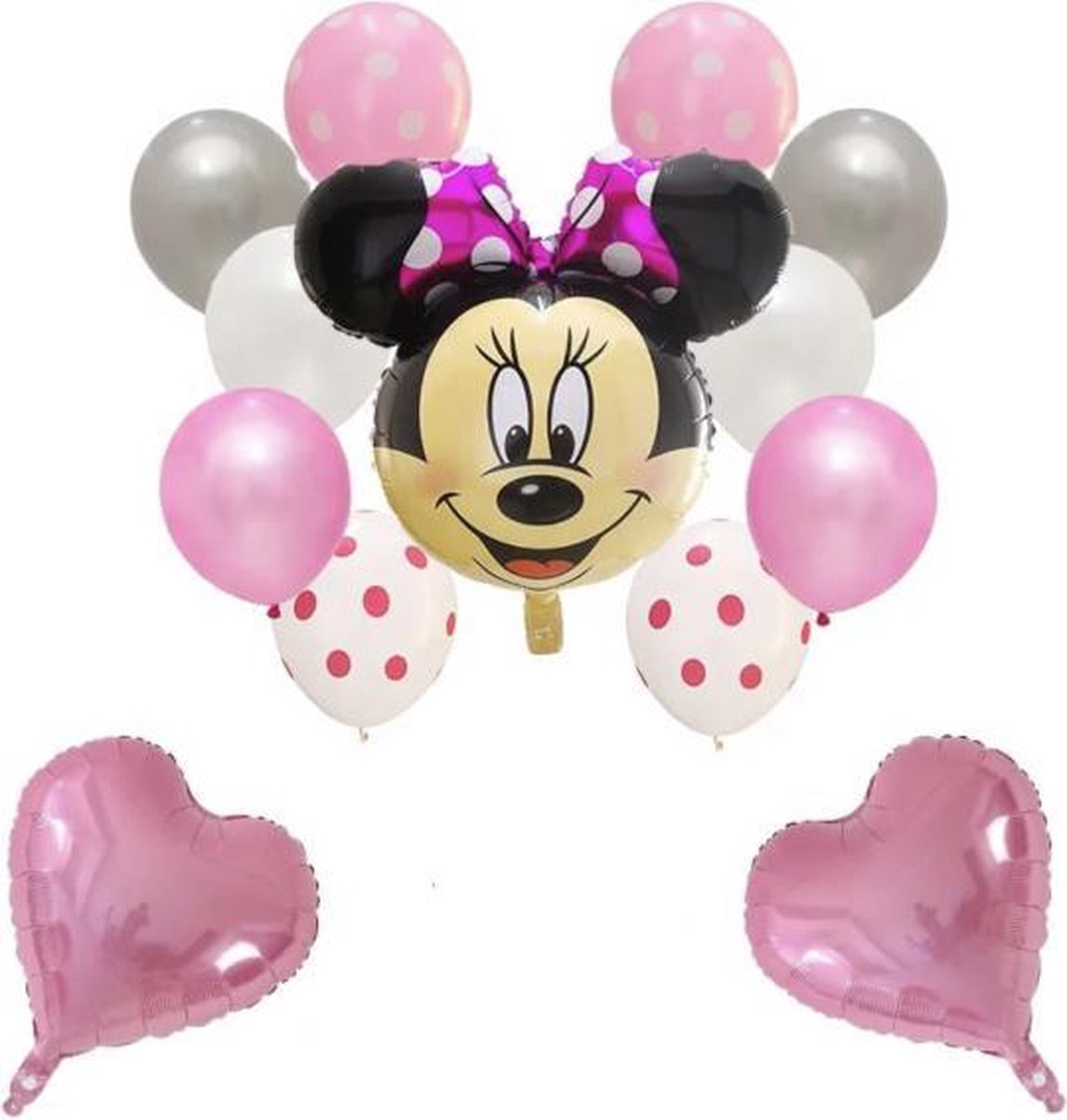 La Gabriela - Minnie Mouse - Ballon - Feestdecoratie - 13 stuks - Folieballonnen - Heliumballonnen - feestje - verjaardag - set - versiering - pakket