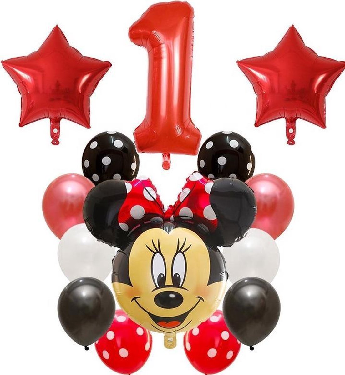 La Gabriela - Minnie Mouse - feestdecoratie - 14 stuks - folieballonnen - heliumballonnen - feestje - verjaardag - set - versiering - pakket