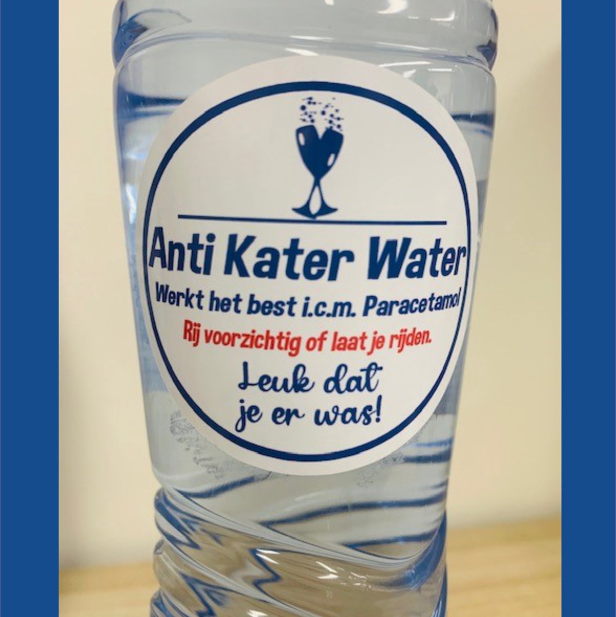 Anti Kater Water stickers: Bruiloft-trouwen- trouwbedankje- bruiloft bedankje- verjaardag bedankje- 50 jaar feest- verjaardag- 28 stickers voor waterfles