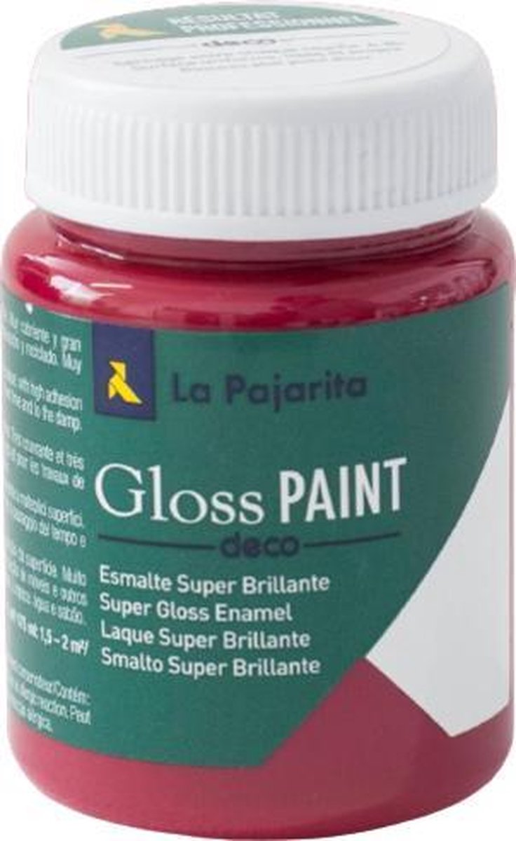 La Pajarita Glans Verf 75ml Keizers Rood