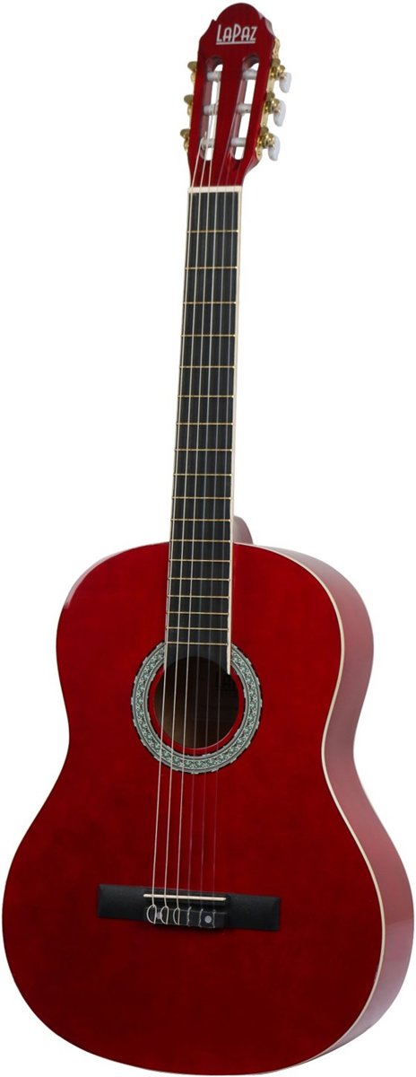 LaPaz 001 FR klassieke gitaar Fiesta Red