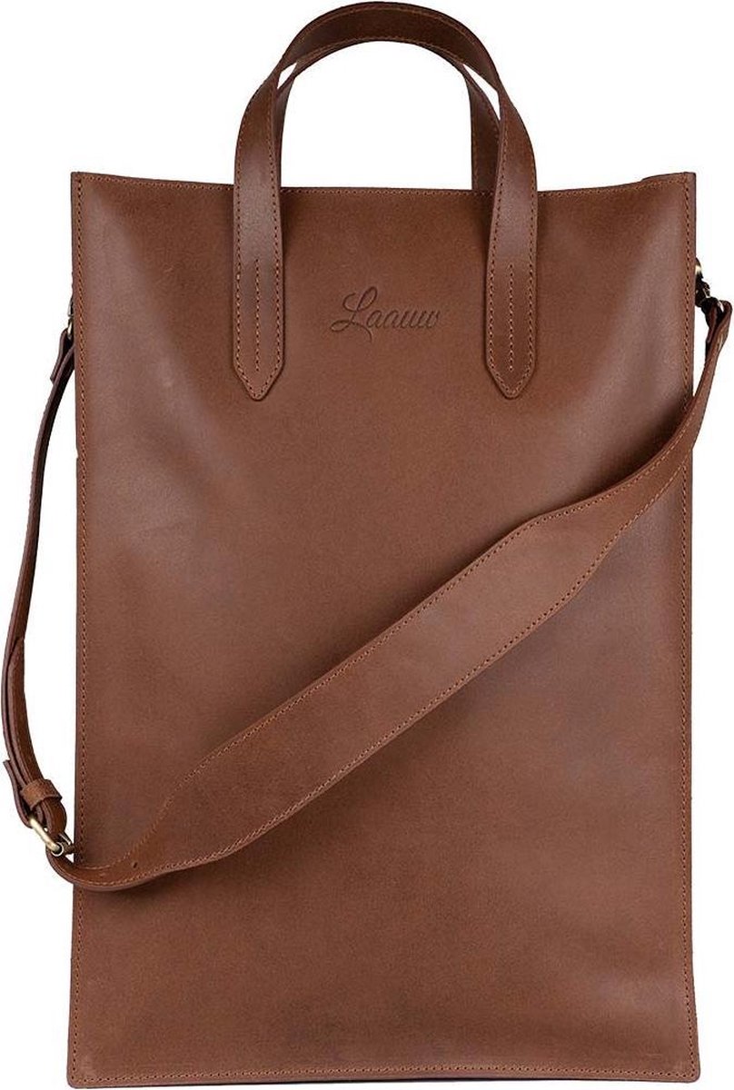 Laauw Laptop schoudertas Gijs Bag 15.6 Inch Bruin