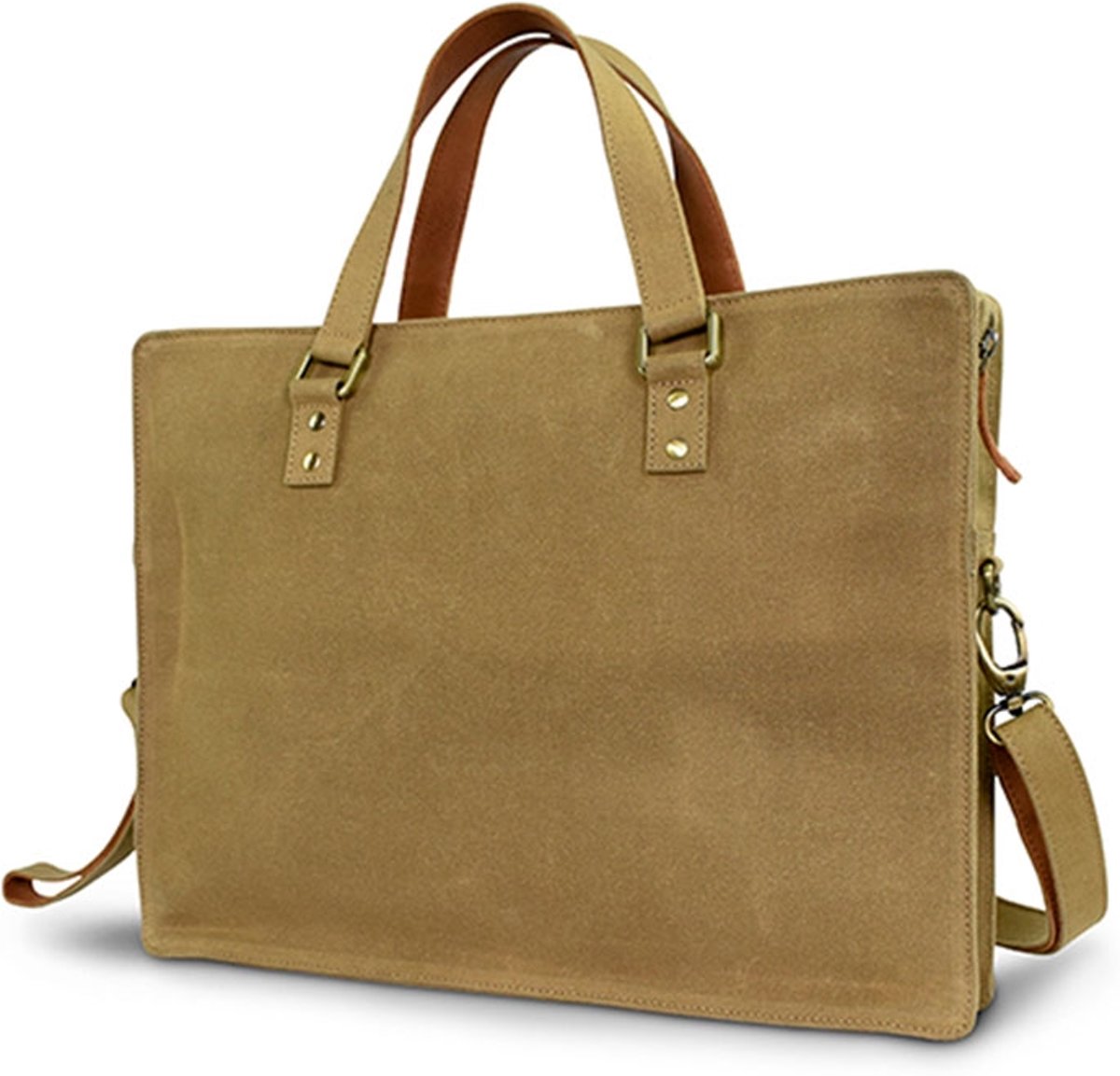 Laauw Madrid Sevilla Canvas Beige Laptoptas  - Beige