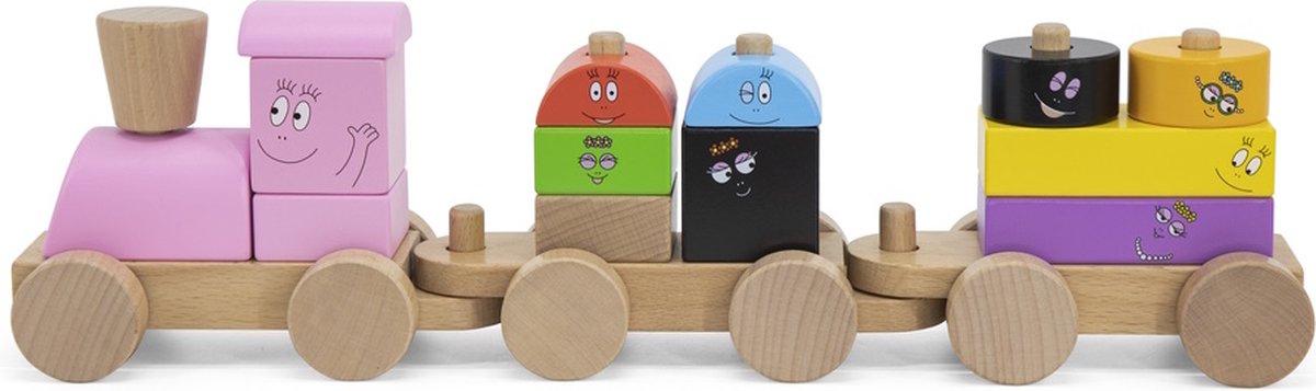 Label Label Barbapapa Houten Stapeltoren Trein LLBB-35885