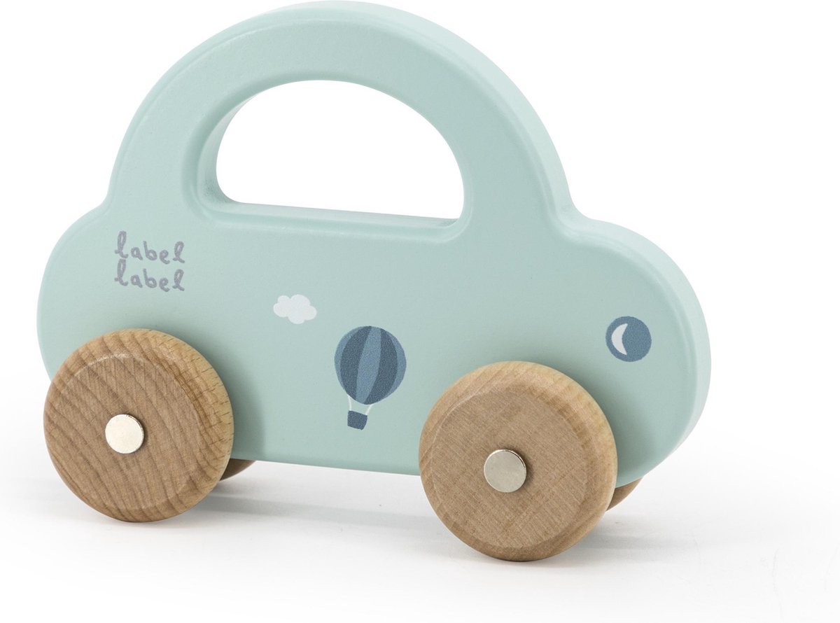 Label Label Groen Houten Speelgoed Auto