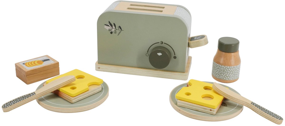   Olijfgroen Houten Broodrooster LLWT-27600
