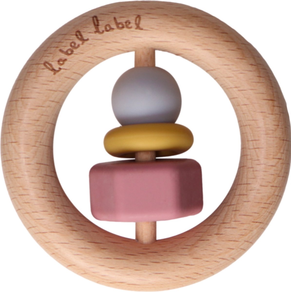 Label Label Roze Hout & Silicone Bijtring LLST-15126