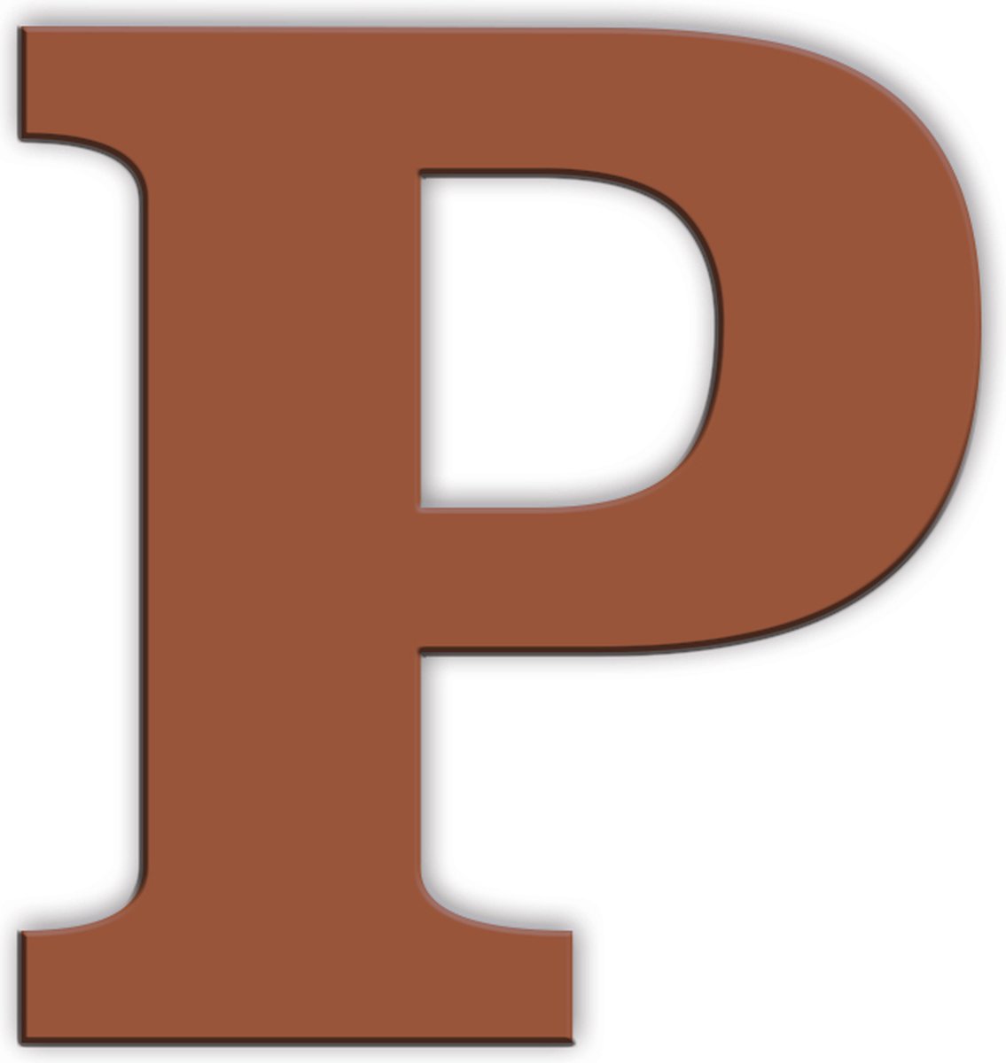 Label2X - De P van Piet Roest - 20 cm - Sinterklaas decoratie - Sinterklaas versiering