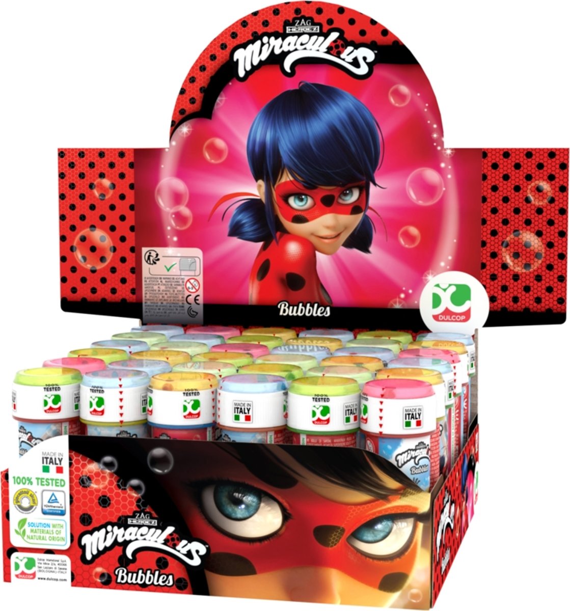 Ladybug Miraculous bellenblaas 60 ml. p/stuk