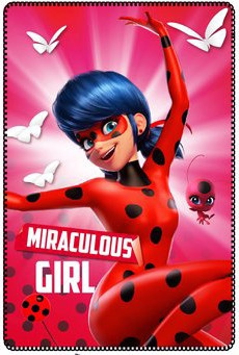 Ladybug fleecedeken Miraculous Girl 100 x 150 cm.