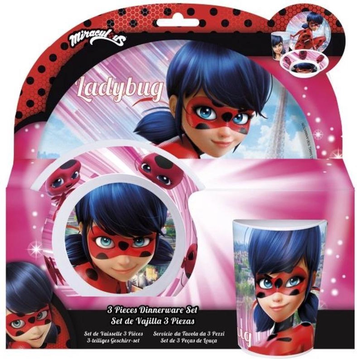 Ladybug ontbijtset melamine 3-delig