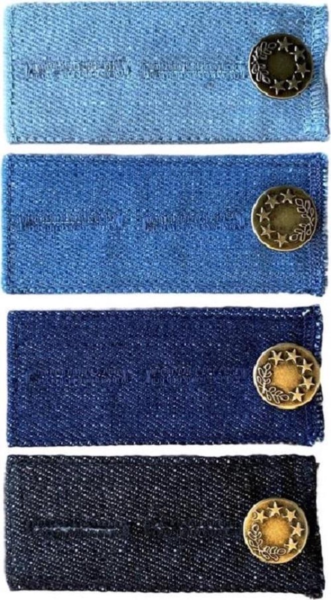   - Broek Verbreder 4 stuks Spijkerstof - Zwangerschapsbroek Taille Extender - Unisex - Kleding Broekverbreder