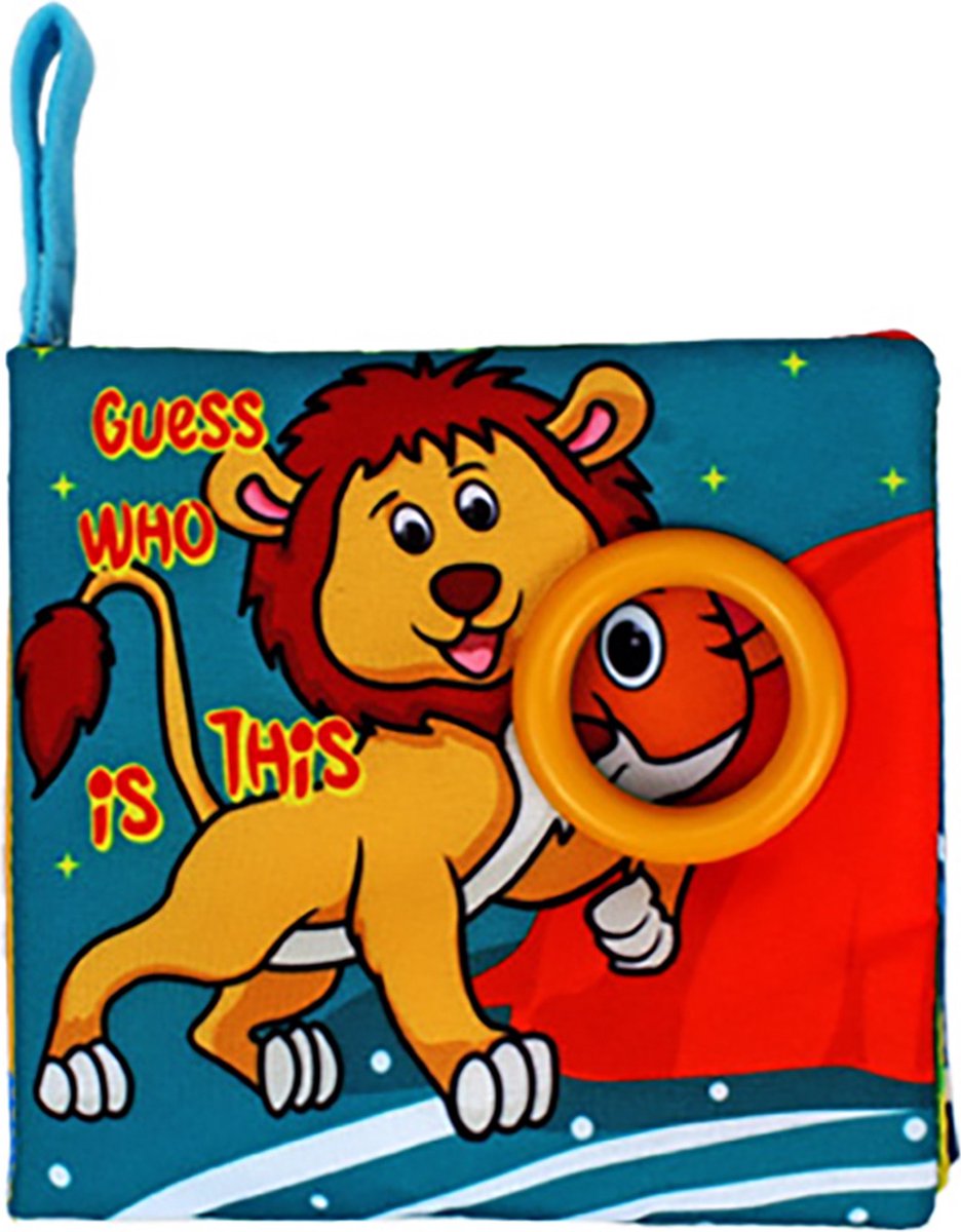 Baby speelgoed/knisperboekje /Educatief Baby Speelgoed /Zacht Baby boek /Zacht Speelgoed/Speelgoed voor baby/ educatief boek/ Guess the animal Lion