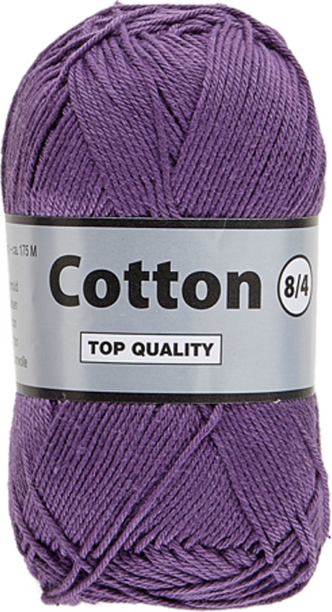 Lammy Yarns Cotton eight 8/4 - 5 bollen van 50 gram - paars (849) - dun katoen garen