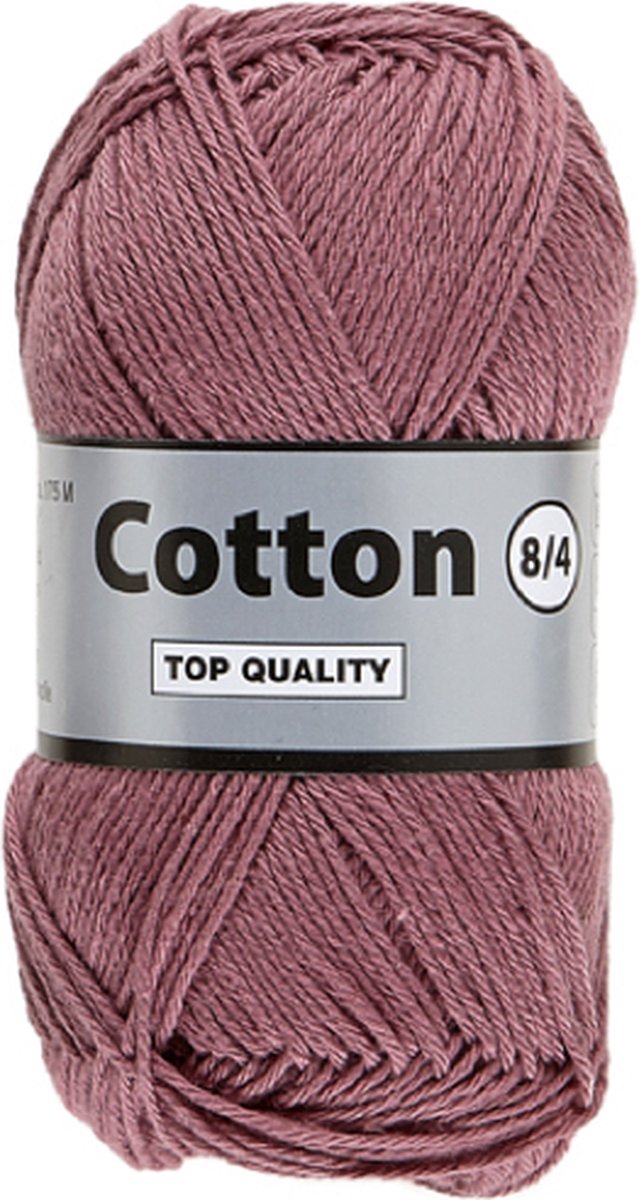 Lammy Yarns Cotton eight 8/4 - 5 bollen van 50 gram - vintage roze (760) - dun katoen garen