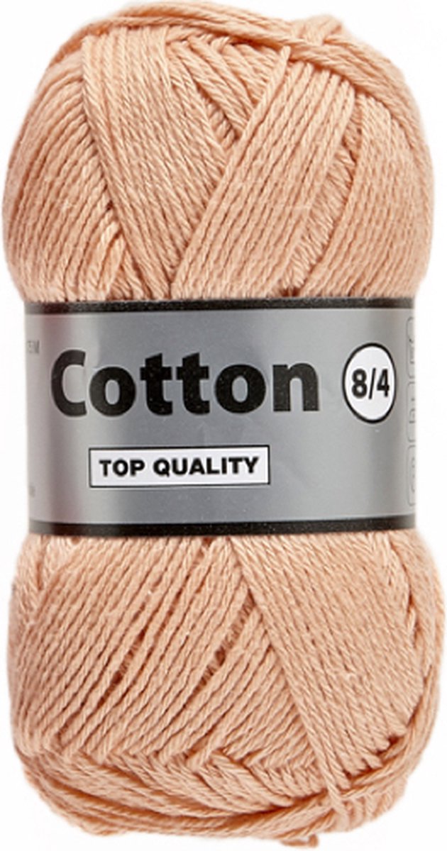 Lammy Yarns Cotton eight 8/4 - 5 bollen van 50 gram - zalm (214) - dun katoen garen